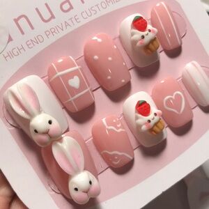 Hand-made press-on nail (brand new, size small)